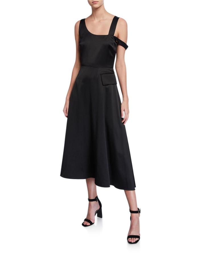 Nia Cold-shoulder Satin