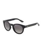 Matte Plastic Logo-web Sunglasses, Black