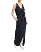 Long Monili Pinstripe Dress