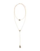 Sunstone Layered Y-drop Necklace