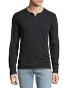 Men's Long-sleeve Raw Edge Henley