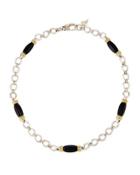 Caviar Rouche Black Agate Station Necklace
