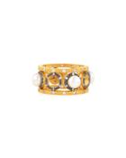 Pearly Crystal Stacked Triple-band Eternity Ring