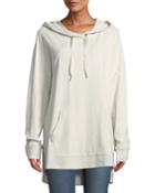 Essex Kangaroo Pocket Cotton Hoodie Tunic