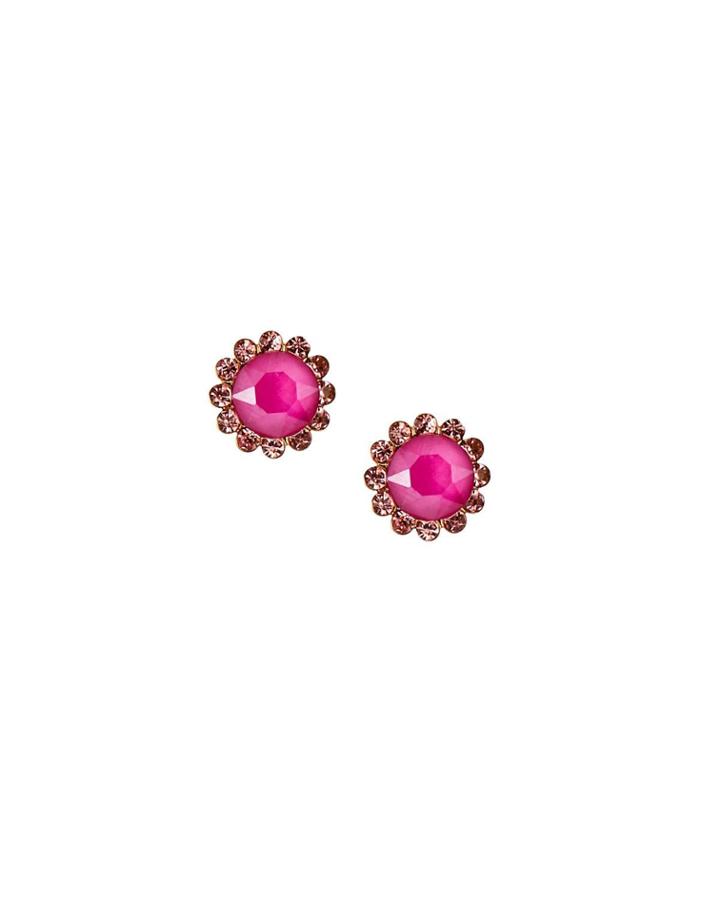Petite Flower Stud Earrings, Pink