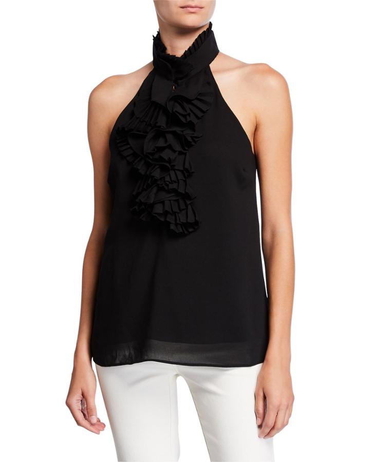 Big Picture Ruffle-trim Halter Top