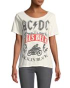 Ac/dc Back In Black Band Tee With Cutout Back