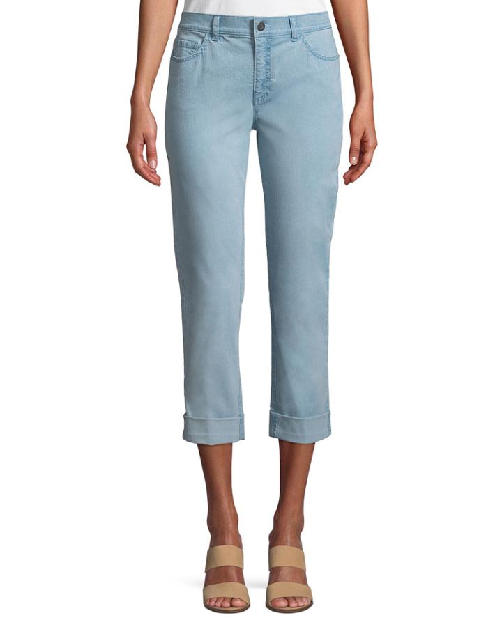 Curvy Cuffed Cropped Jeans