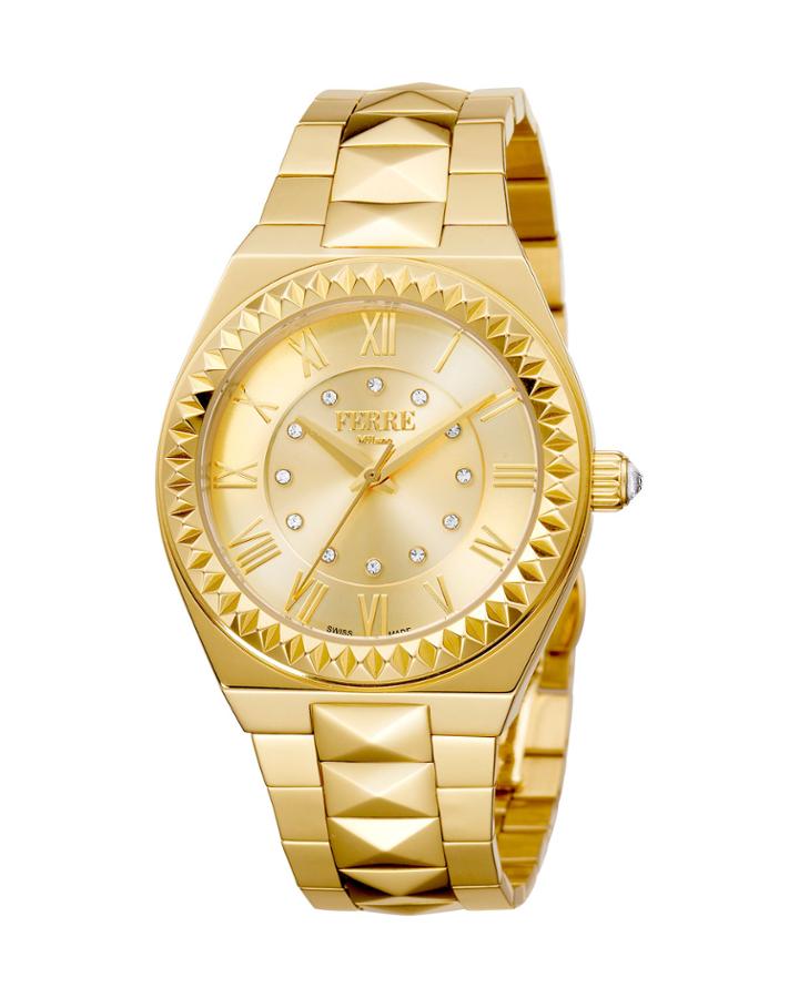 Women's 36mm Stainless Steel Spike Watch With Bracelet, Golden