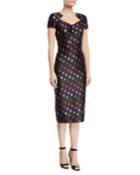 Cap-sleeve Foiled-rose