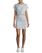 Pier Stretch Jersey Twist-front Mini Dress,