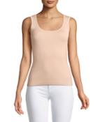 Scoop-neck Merino/silk/cashmere