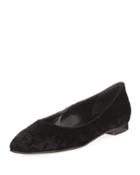 Evangelis Printed Velvet Flat, Black