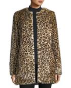 Faux Fur Collarless Topper