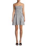 Striped Poplin Strapless
