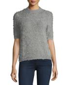 Fuzzy Short-sleeve Pullover