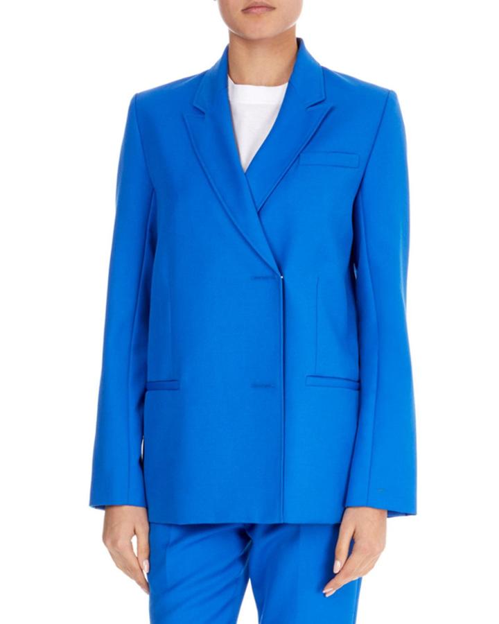 Peak-lapel Asymmetric Hook-closure Jacket