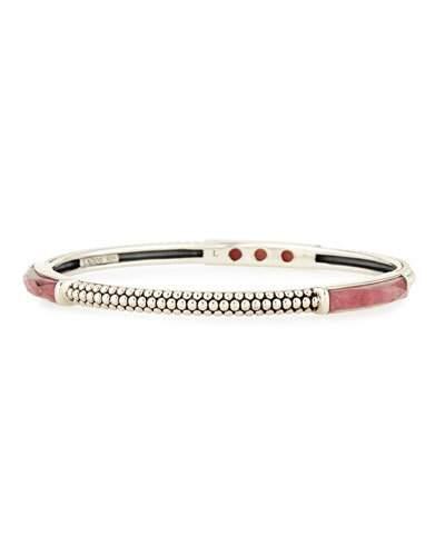 Maya Thin Rhodochrosite Doublet Bangle Bracelet,