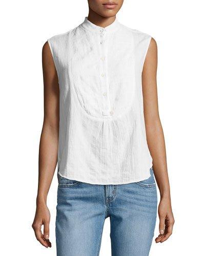 Sleeveless Gauze Tuxedo