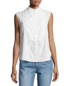 Sleeveless Gauze Tuxedo