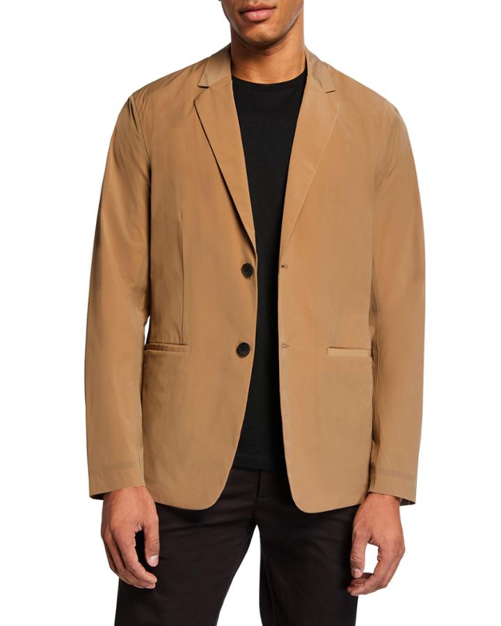 Men's Euclid Paper Nylon Two-button Packable Jacket