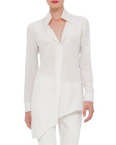 Long-sleeve Asymmetric Tunic, Anemone