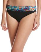 Matrix Fold-waist Swim Bottom, Black