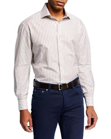 Men's Striped Linen-cotton Dress