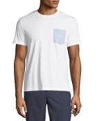 Men's Geometric Dobby Pocket T-shirt