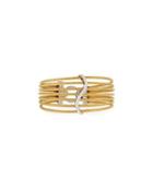 Open Cage Cuff Bracelet W/ Diamonds, Yellow
