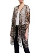 Leopard-print Cinch Topper Jacket