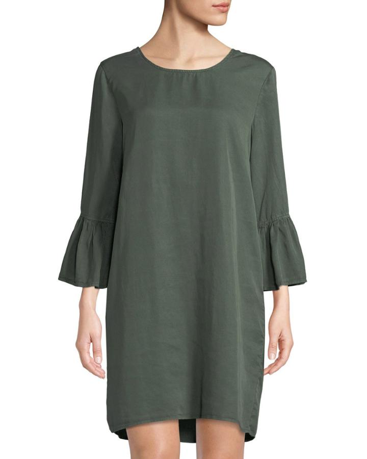 Ruffle-sleeve Tie-back