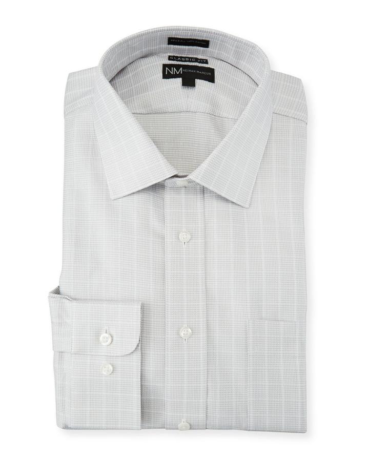 Men's Classic-fit Texture Check Dress