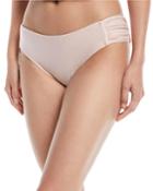 Good Karma Chopra Metallic-dot Shirred Swim Bikini Bottom