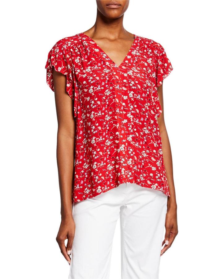 Countryside Floral Flounce-sleeve