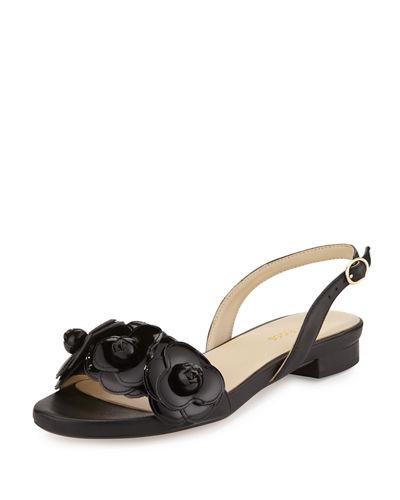 Ida Flower Flat Slingback