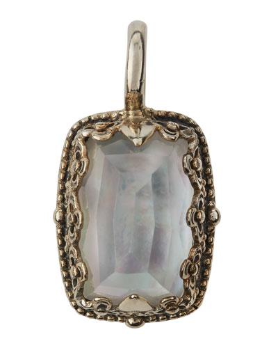 Aura Silver & Rectangle Doublet Pendant/enhancer