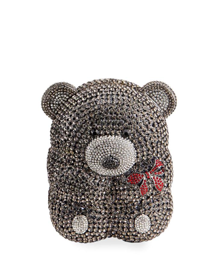 Crystal Beaded Teddy Bear Clutch