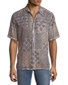 Men's Classic-fit Mixed-floral Short-sleeve