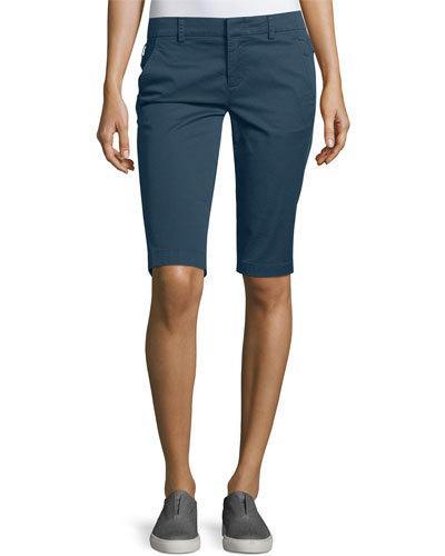 Side-buckle Bermuda Shorts,
