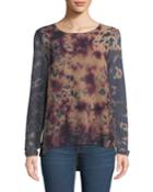 Lanai Printed Waffle-knit