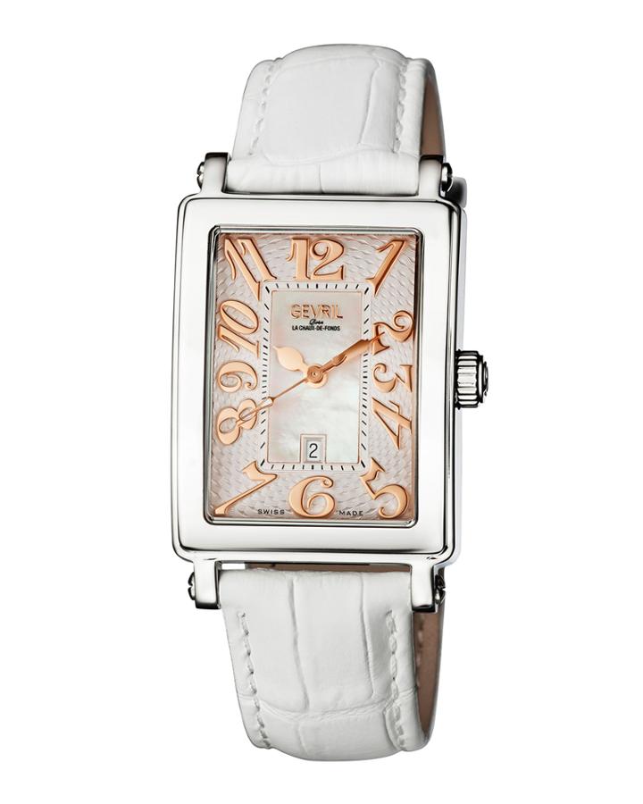 Swiss Quartz Mezzo White Leather