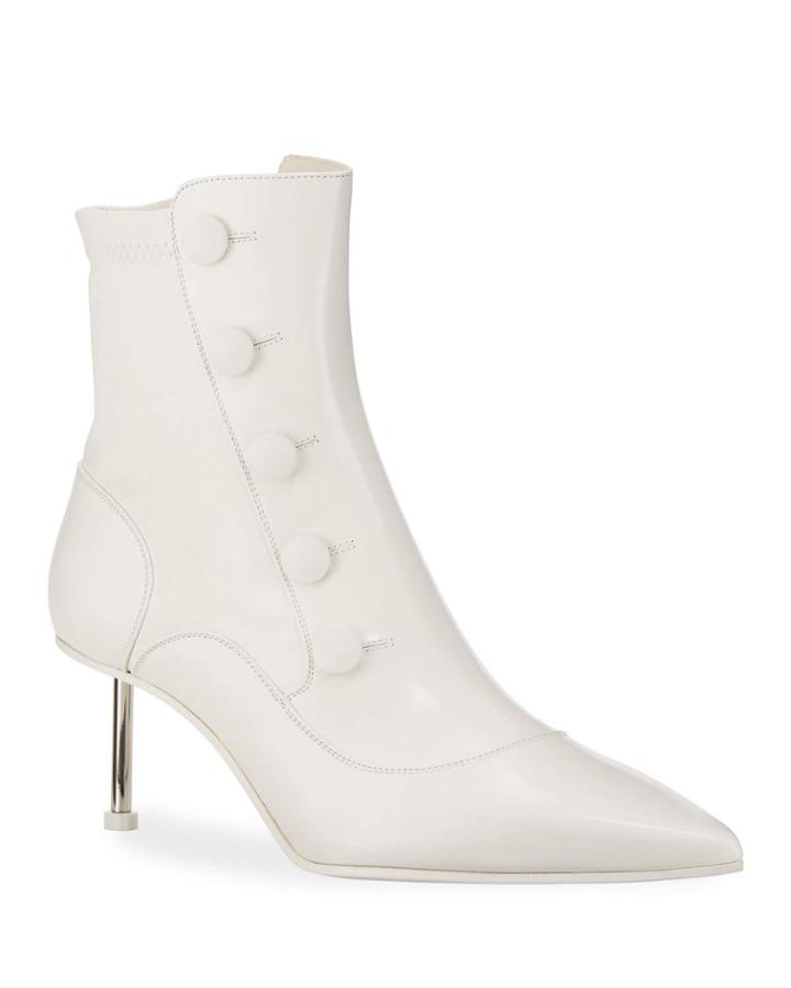 Victorian Button Calf Leather Booties