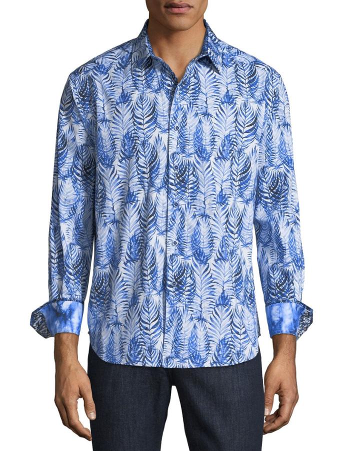 Ewing Classic-fit Palm-leaf Print