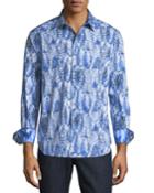 Ewing Classic-fit Palm-leaf Print
