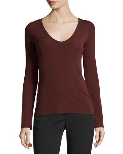 Jehane Stretch-knit V-neck Top