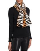 Zebra-print Faux Fur Pull-through