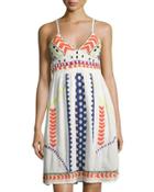 Novella Embroidered Babydoll Dress, White