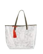 Clear Pineapple Print Tote Bag,