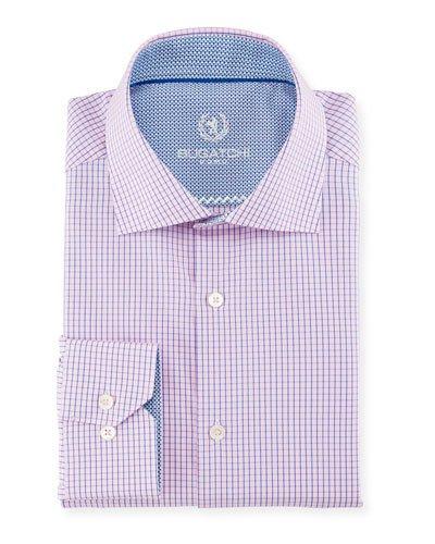 Cotton Grid-check Dress